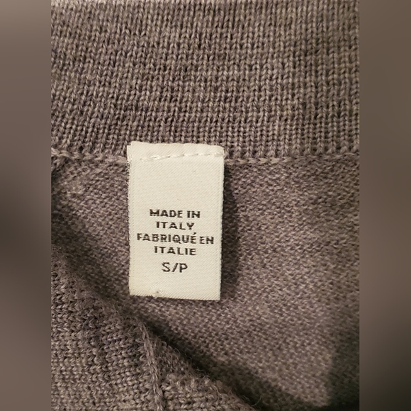 Nominee Wool Grey Polo Shirt US Small - Made in Italy - Picture 9 of 9